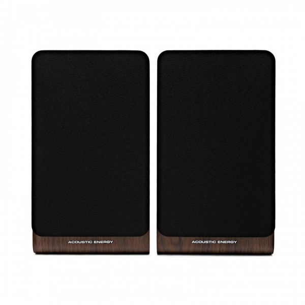Acoustic Energy AE100 MK2 Bookshelf Speakers (Pair), Walnut Front View 2