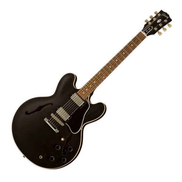 Gibson ES-335 Dot Plain Top Electric Guitar, Satin Black