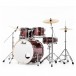 Pearl Export EXX 22'' Rock Drum Kit, Black Cherry Glitter - Front Angle 2