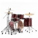 Pearl Export EXX 22'' Rock Drum Kit, Black Cherry Glitter - Rear Angle 1