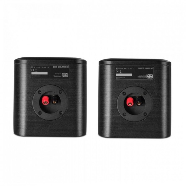 Wharfedale D300 3D Surround Speakers (Pair), Black - Rear