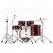 Pearl Export 22'' Rock Drum Kit w/Free Stool, Cherry Glitter - Rear