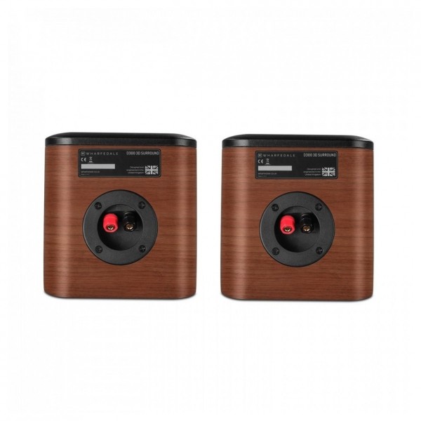 Wharfedale D300 3D Surround Speakers (Pair), Walnut - Rear