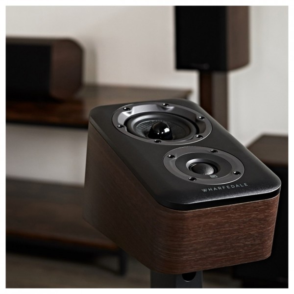 Wharfedale D300 3D Surround Speakers (Pair), Walnut - Lifestyle