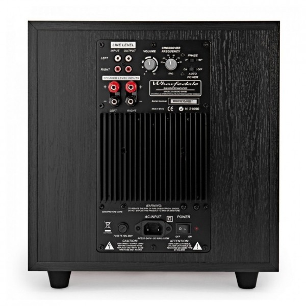 Wharfedale Diamond SW-150 Subwoofer, Black - Rear