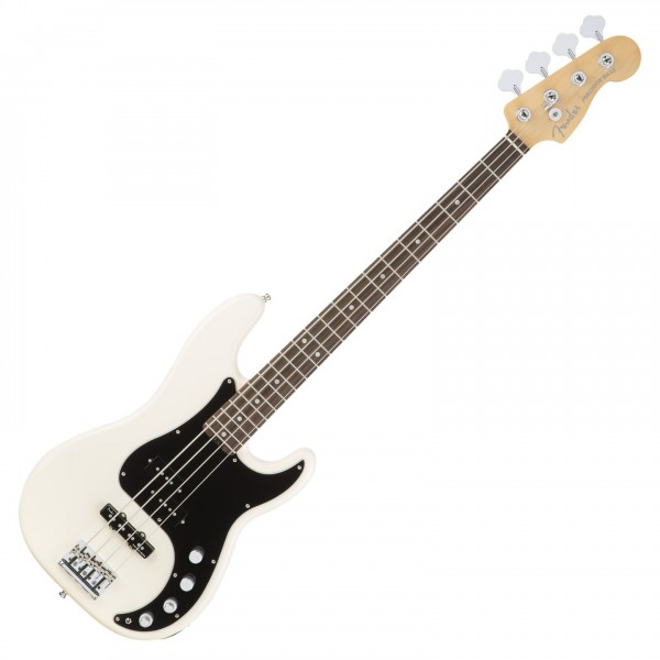 Fender American Elite P-Bass Guitar, Olympic White