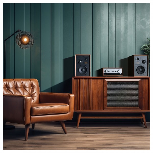 Wharfedale Super Denton Bookshelf Speaker, Walnut Lifestyle View 4