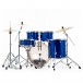 Pearl Export 22'' Rock Drum Kit w/Free Stool, High Voltage Blue - Rear