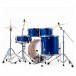 Pearl Export 22'' Rock Drum Kit w/Free Stool, High Voltage Blue - Rear Angle 2