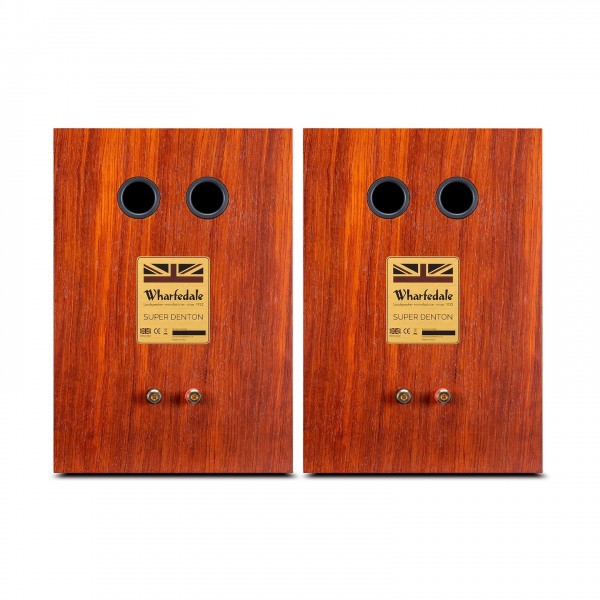 Wharfedale Super Denton Bookshelf Speaker, Mahogany Back View