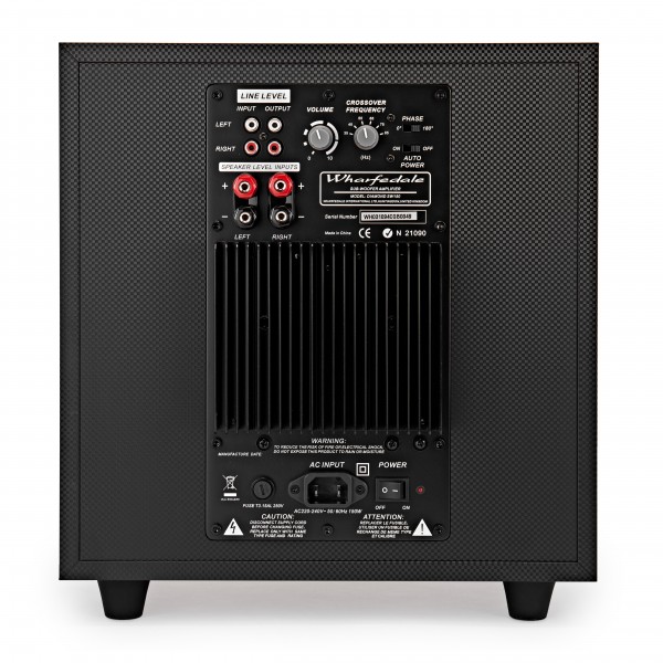 Wharfedale Diamond SW-150 Subwoofer, Carbon Fibre - rear