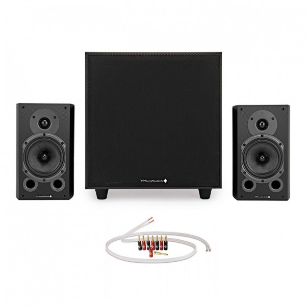 Wharfedale Diamond 9.1 and SW-150 Speaker Package, Carbon
