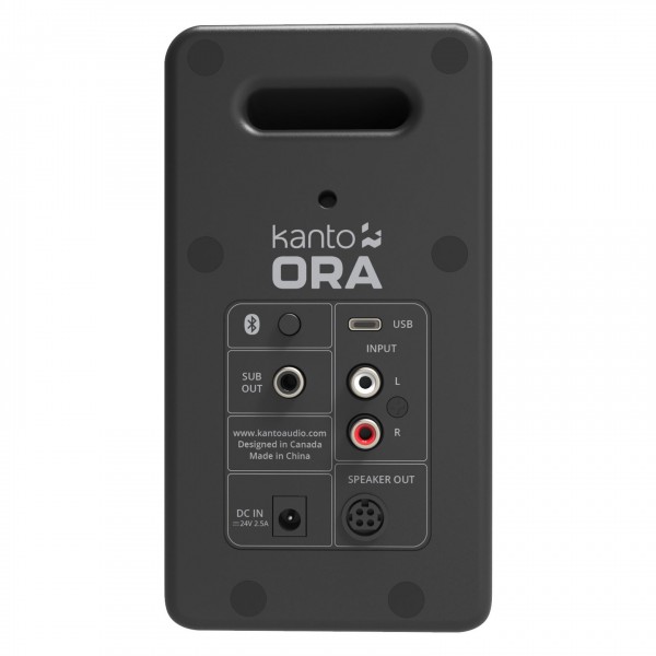 Kanto Ora Desktop Speakers, Black - Rear Single