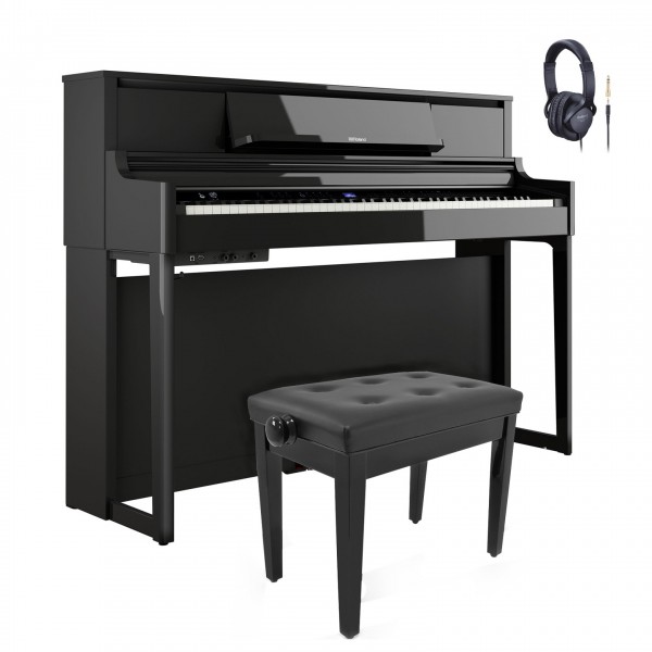 Roland LX-5 Digital Piano, Polished Ebony Bundle