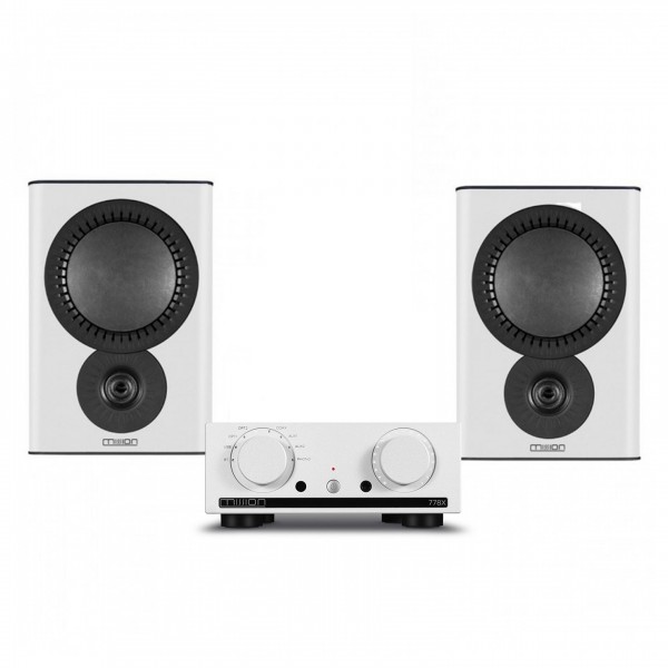 Mission 778x Integrated Amplifier with QX-2 MKII Speakers, White