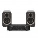 Marantz PM6007 Amp, Black & 3010i Speakers, Grey Hi-Fi Package