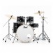 Pearl Export 22'' Am. Fusion Drum Kit w/Free Stool, Jet Black - Front