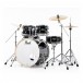 Pearl Export 22'' Am. Fusion Drum Kit w/Free Stool, Jet Black - Front Angle