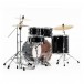 Pearl Export 22'' Am. Fusion Drum Kit w/Free Stool, Jet Black - Rear Angle 1