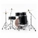 Pearl Export 22'' Am. Fusion Drum Kit w/Free Stool, Jet Black - Rear Angle 2