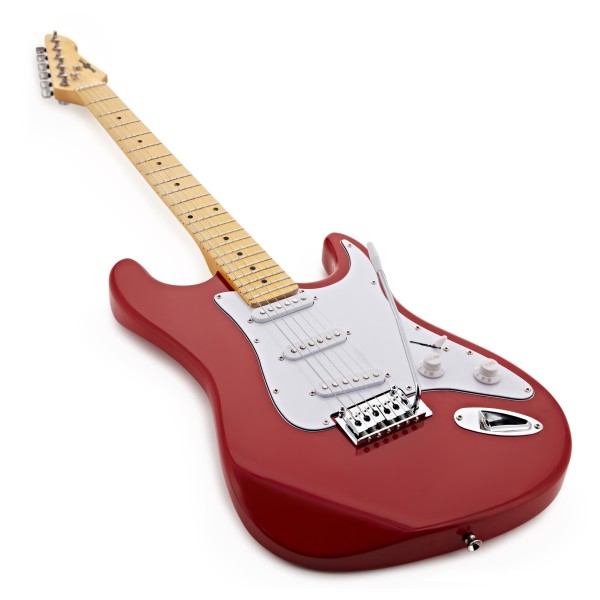 LA Select Electric Guitar by Gear4music, Poppy Red