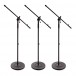 G4M Cast Base Boom Microphone Stand, 3 Pack