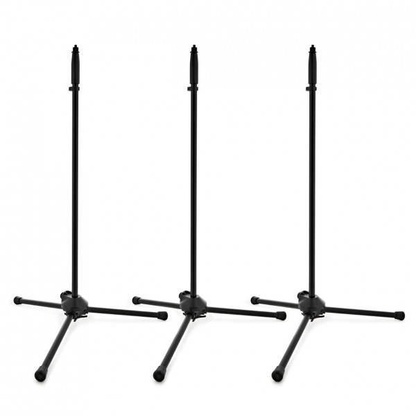 G4M Straight Microphone Stand, 3 Pack
