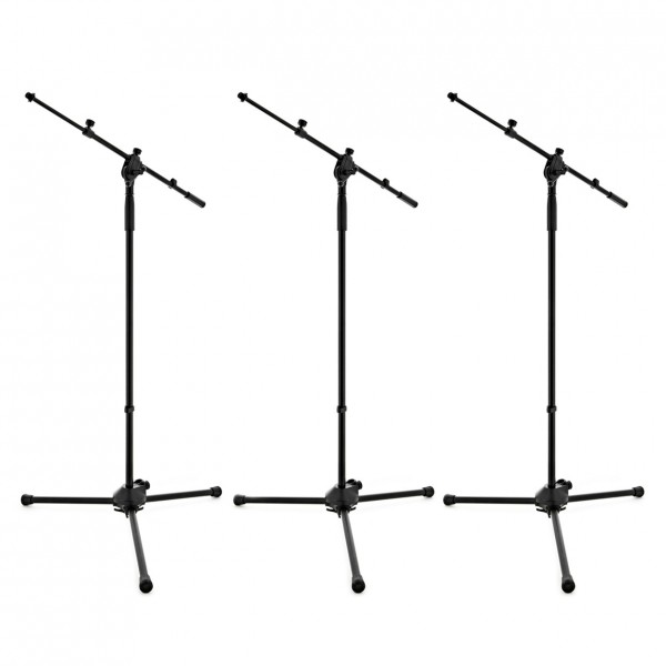 G4M Telescopic Boom Microphone Stand, 3 Pack