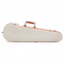 BAM Graffiti Hightech Contoured Violin Case, White & Orange