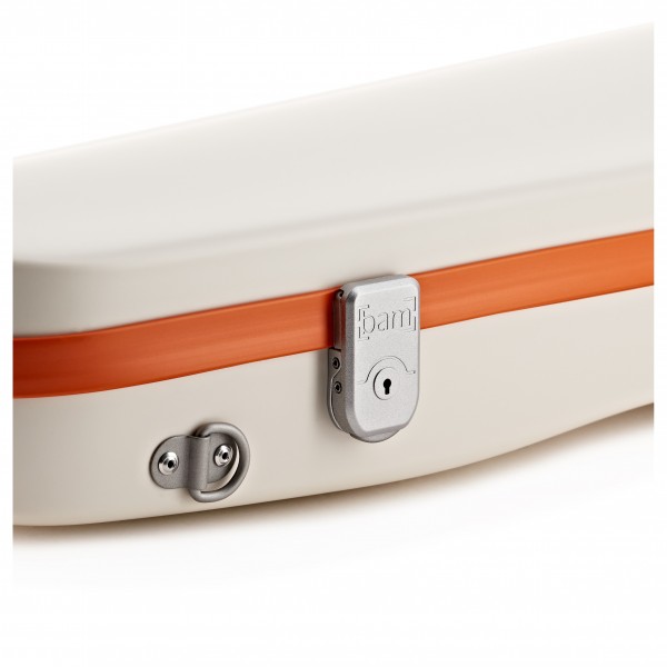 BAM Graffiti Hightech Contoured Violin Case, White & Orange