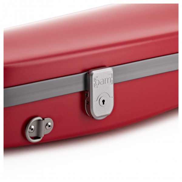 BAM Graffiti Hightech Contoured Violin Case, Raspberry Red & Silver