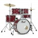 Pearl Roadshow 5-teiliges Kompakt-Drumset mit Sabian-Becken, Matte Red