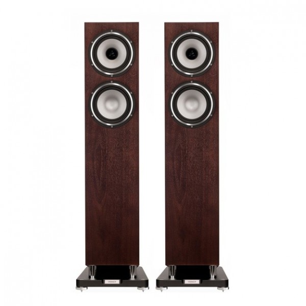Tannoy Revolution XT 6F Floorstanding Speakers (Pair), Dark Walnut Front View