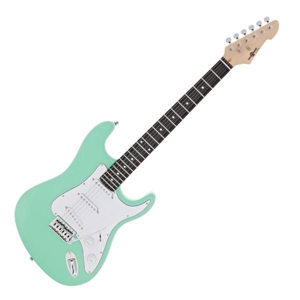 LA Electric Guitar Seafoam Green, 15W Guitar Amp & Ultimate Accessory Pack