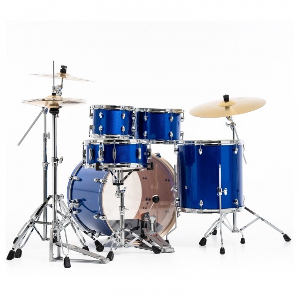 Pearl Export EXX 22" Am Fusion Drum Kit, High Voltage Blue - Rear Angle