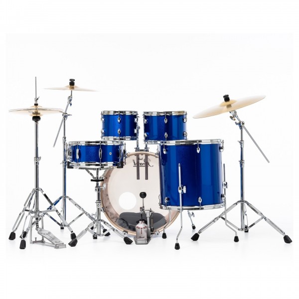 Pearl Export EXX 22" Am Fusion Drum Kit, High Voltage Blue - Rear