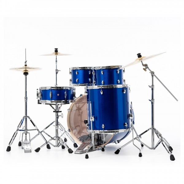 Pearl Export EXX 22" Am Fusion Drum Kit, High Voltage Blue - Rear Angle 2