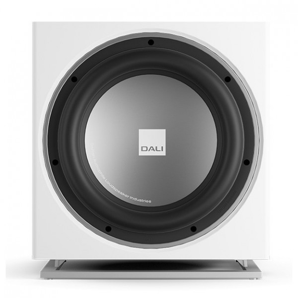 DALI E-12F Subwoofer, Satin White Front View 2