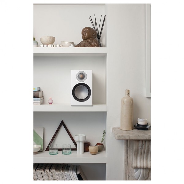 Monitor Audio Silver 50 Satin White Bookshelf Speakers (Pair)