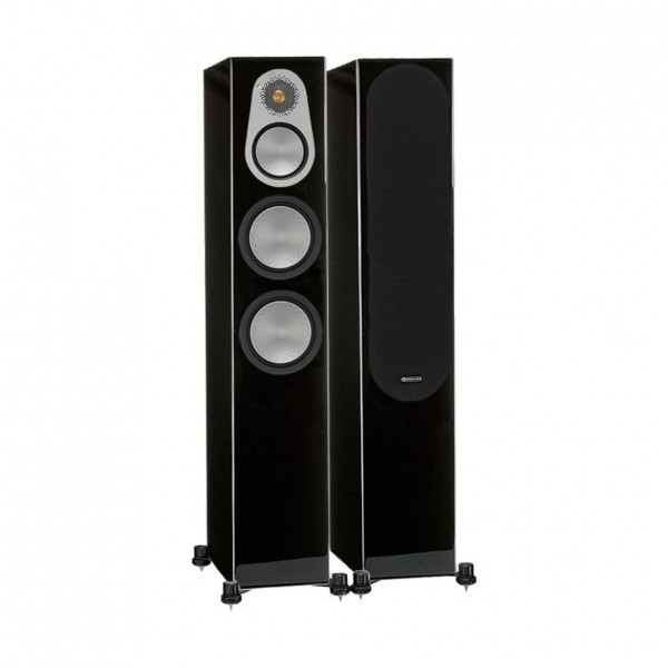 Monitor Audio Silver 300 Floorstanding Speaker (Pair), Gloss Black