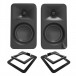 Kanto Ora Powered Reference Desktop Speakers with Stands, Black - Bundle