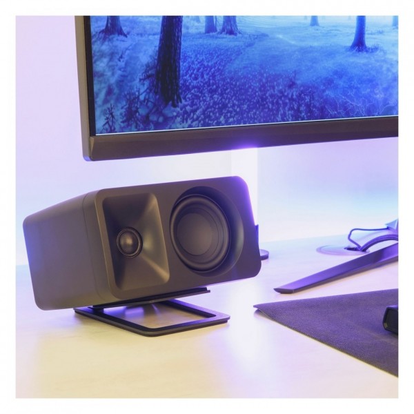 Kanto Ora Powered Reference Desktop Speakers with Bluetooth, Black - Lifestyle 3