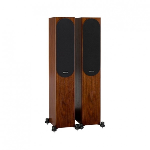 Monitor Audio Silver 200 Floorstanding Speakers (Pair), Walnut Grilles