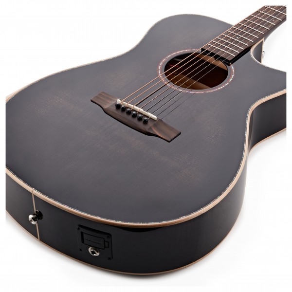 Hartwood Sonata Thinline Electro Acoustic Guitar, Black