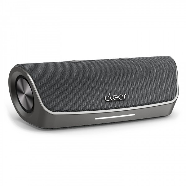 Cleer Scene Portable Bluetooth Speaker, Black - Angled