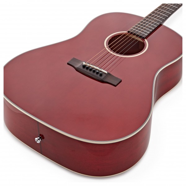 Hartwood Artiste Dreadnought Acoustic Guitar, Red