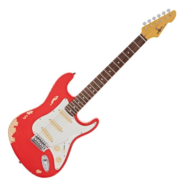 LA Select Guitar by Gear4music, Antique Traffic Red