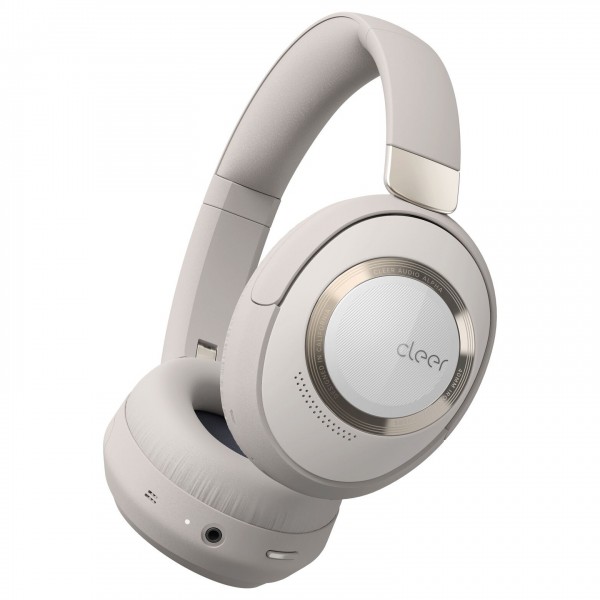 Cleer Alpha Noise Cancelling Bluetooth Over Ear Headphones, Stone - Main