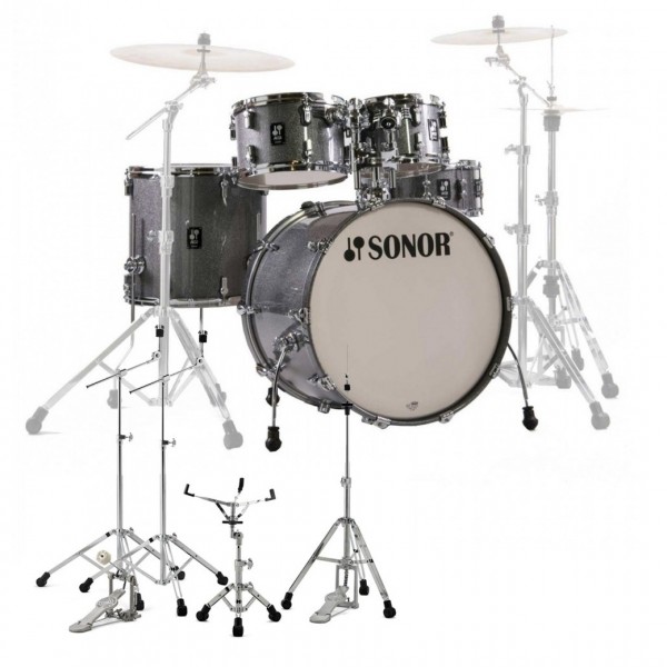 Sonor AQ2 22'' 5pc Drum Kit With Free Hardware, Titanium Quartz