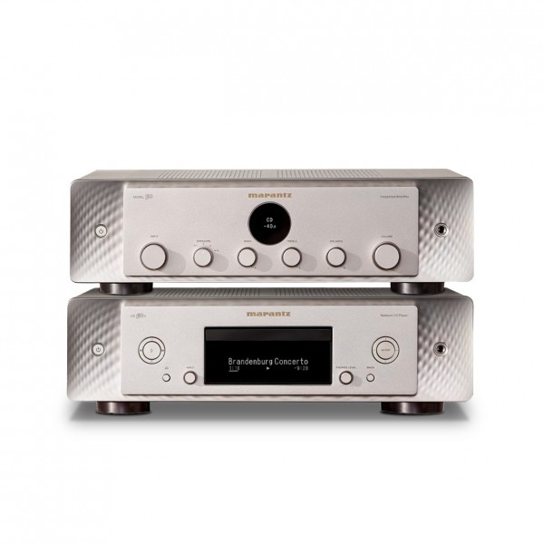 Marantz Model 50 Amplifier & CD 50n CD Player Bundle, Silver Gold